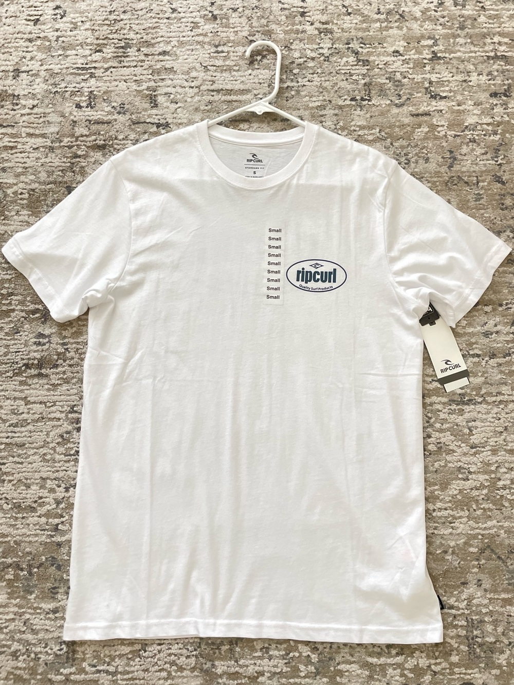 Rip Curl Surf Mens White Short Sleeve Tshirt Size Small